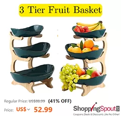 Get Up to 41% Off on 3 Tier Fruit Baskets